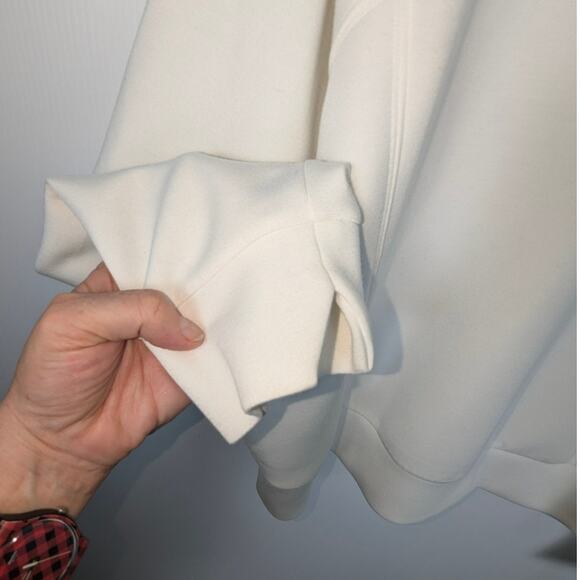 Spanx Air Essentials Half Zip Sweatshirt Top in Powder Plus Size 1X - Picture 6 of 7